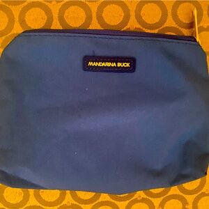 Mandarina Duck blue cosmetic pouch with zipper